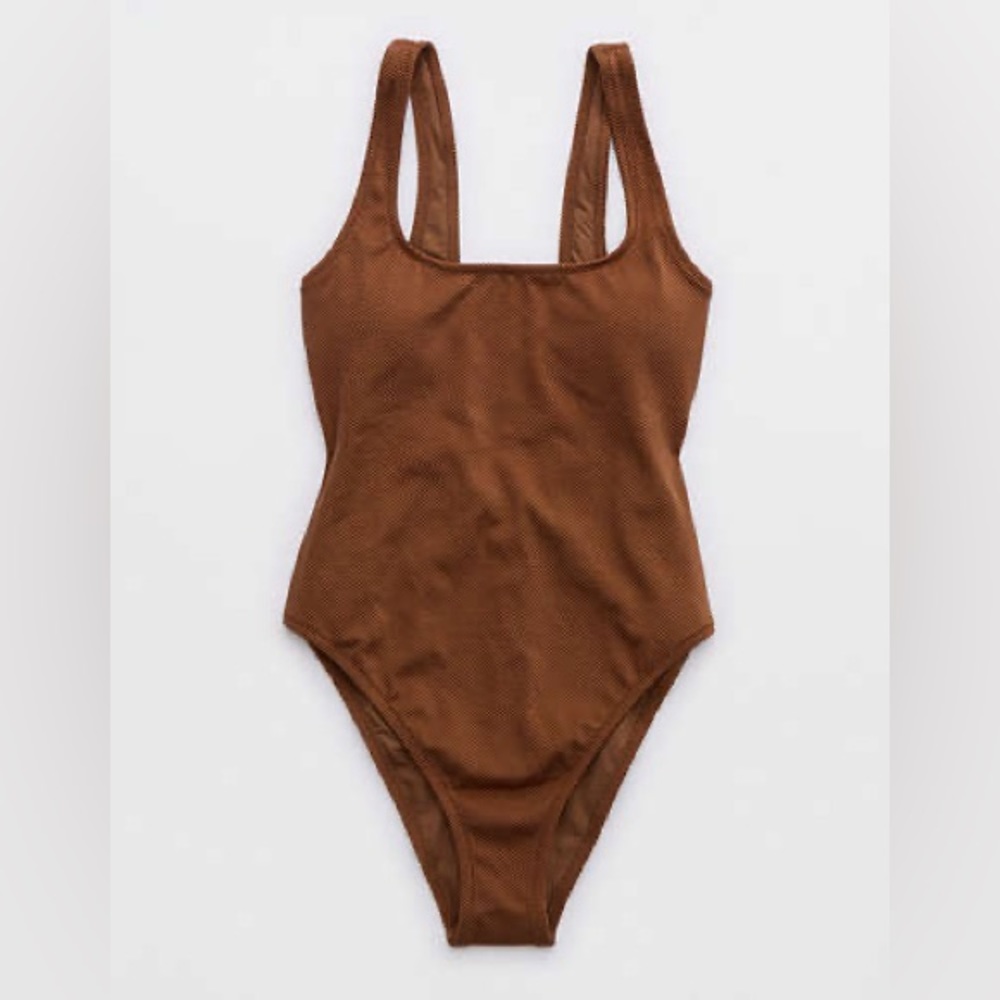 NWT Aerie Shine Pique Babewatch One Piece Swimsuit XS